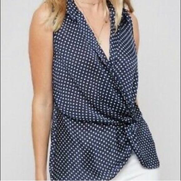 Promesa Polka Dotted Wrap Blouse - Picture 5 of 5